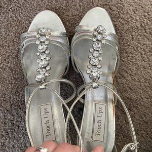 Jeweled “Silver Mirror” - Stilettos (7.5)